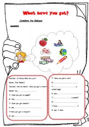 English Worksheet: Have got