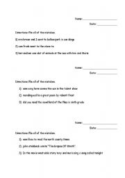 English worksheet: Daily Grammar Practice Sheets with Key