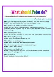 English worksheet: What should Peter do? 