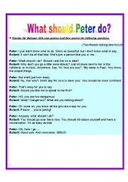 English Worksheet: What should Peter do? 