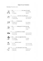 Simple Present. Worksheet