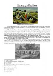 English Worksheet: Mary Tibbit, an American slave