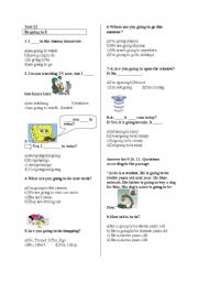 English Worksheet: future be going to