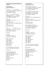 English worksheet: How does it feel- Avril Lavigne lyrics