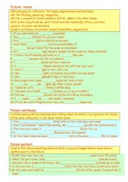 English Worksheet: The future