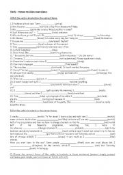 English Worksheet: Grammar mixed exercises