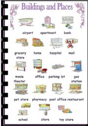 English Worksheet: Buildings and places 