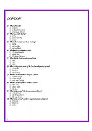 English Worksheet: LONDON 