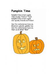 English worksheet: Pumpkin Time