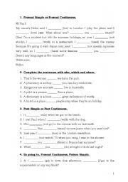 English Worksheet: English Grammar Exercises - Pre-Intermediate
