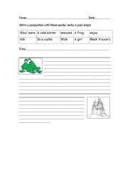 English worksheet: composition with past simple (5/5)