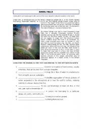 English Worksheet: Angel Falls