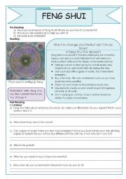 English Worksheet: Feng Shui - Text comprehension + nouns vs adjectives - Advanced - WITH ANSWERS
