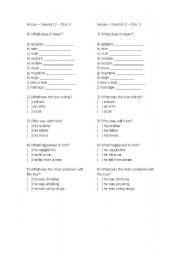 English worksheet: House M.D season 2