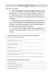 English Worksheet: test - likes and dislikes, present simple