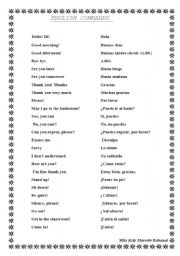 English Worksheet: english commands