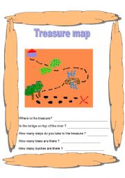 English worksheet: Treasure Hunt