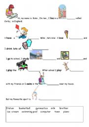 English Worksheet: present simple gap fill