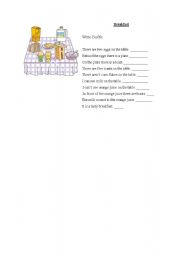English Worksheet: Breakfast