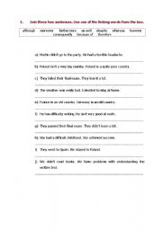 English worksheet: Linking Words