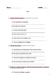 English worksheet: Intermediate Test