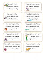 English Worksheet: used to