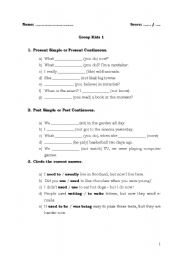 English worksheet: Elementary Test