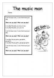 English Worksheet: The Music Man