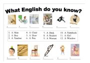 English Worksheet: English You Know