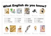 English worksheet: English You Know