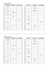English Worksheet: irregular verbs (1)