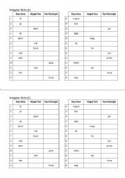 English Worksheet: irregular verbs (2)