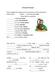 English worksheet: Personal Pronouns