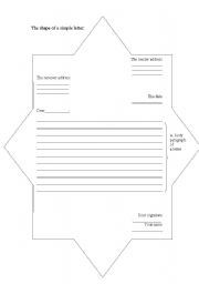 English Worksheet: a shpe of letter