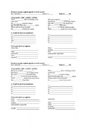 English Worksheet: grammar test