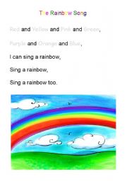 English Worksheet: The Rainbow