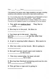 English worksheet: Beginning action verbs