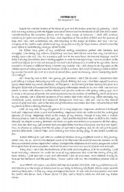 English Worksheet: INTRICACY