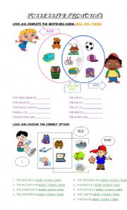 English Worksheet: POSSESSIVE PRONOUNS