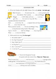 English Worksheet: Grammar test