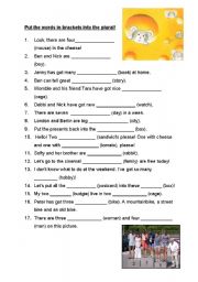 English Worksheet: the plural - exercises