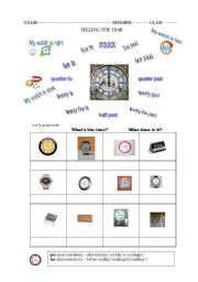 English worksheet: TIME