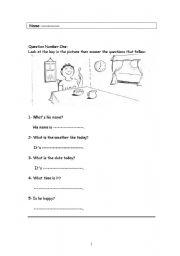 English worksheet: General Questions