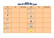 English worksheet: Sharing information- first class activity