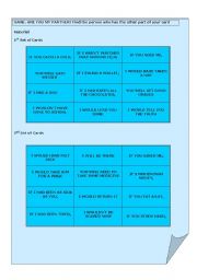 English Worksheet: Conditionals game
