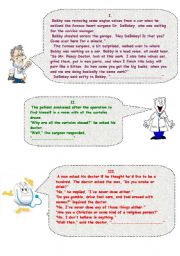 English Worksheet: Finish the medical jokes