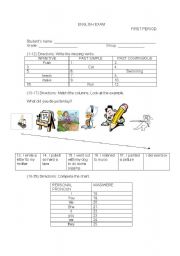 English worksheet: verbs