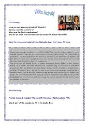 English Worksheet: Friends Video Activity