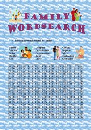 Family wordsearch