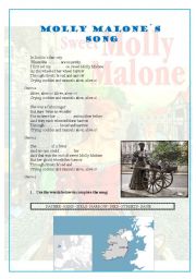 English Worksheet: MOLLY MALONES SONG